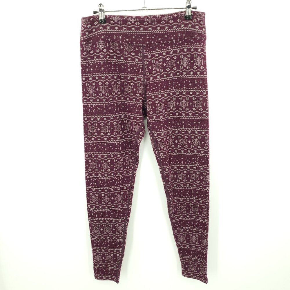 Terramar Merino Woolskins Wool-Blend Thermal/Base Layer Leggings L Red